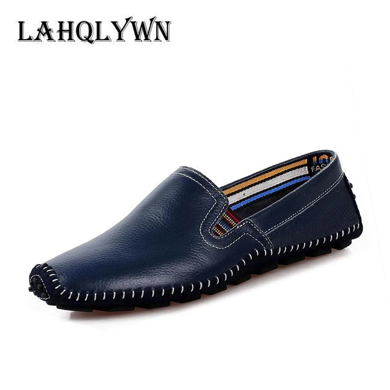 

Big Size 38~47 Handmade Men Shoes Genuine Leather Men Flats Comfort Driving Shoes Soft Leather Moccasins for Men H42