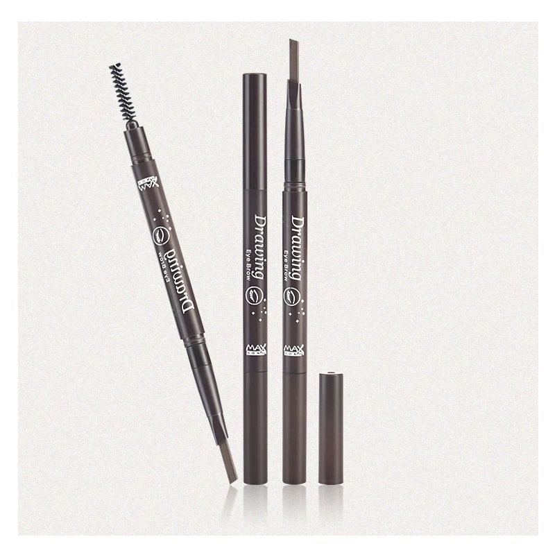 

New Eyebrow Pencil Eyebrow Brush two in one squeeze refill five-color double head with brush automatic rotating Eyebrow Pencil