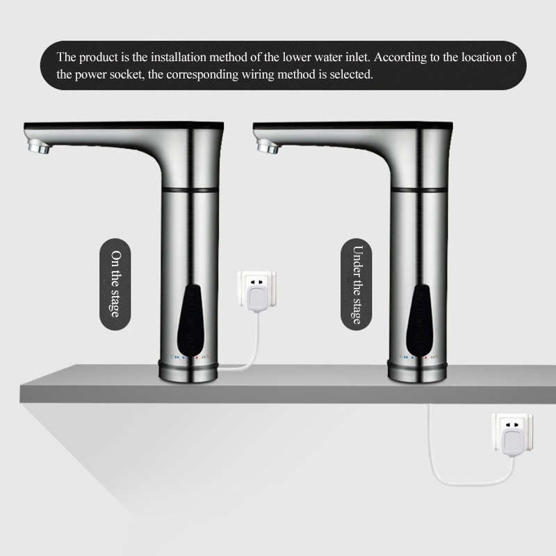 3000w Instant Electric Water Heater Faucet Tankless Hot Heating Water  Heating Tap With Temperature Display Touch Switch Kitchen - Electric Water  Heaters - AliExpress
