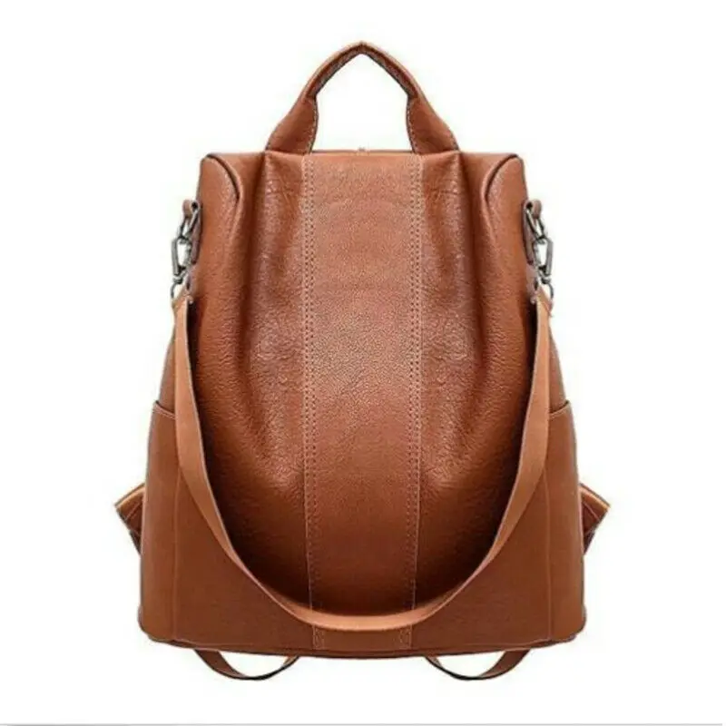 

New Casual Women’s Leather Backpack Anti-Theft Rucksack School Shoulder Bag Black Brown