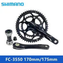 SHIMANO SORA FC-3550 зуб пластина два шоссейного велосипеда полый один зуб пластина 18 скоростей 50-34 т и BB 170 мм/165 мм