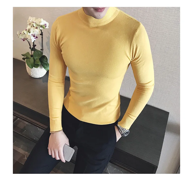 best sweaters for men MRMT 2022 Brand Autumn New Knitting Men's Sweater Pullover for Male Half High Collar  Sweater sweater crewneck