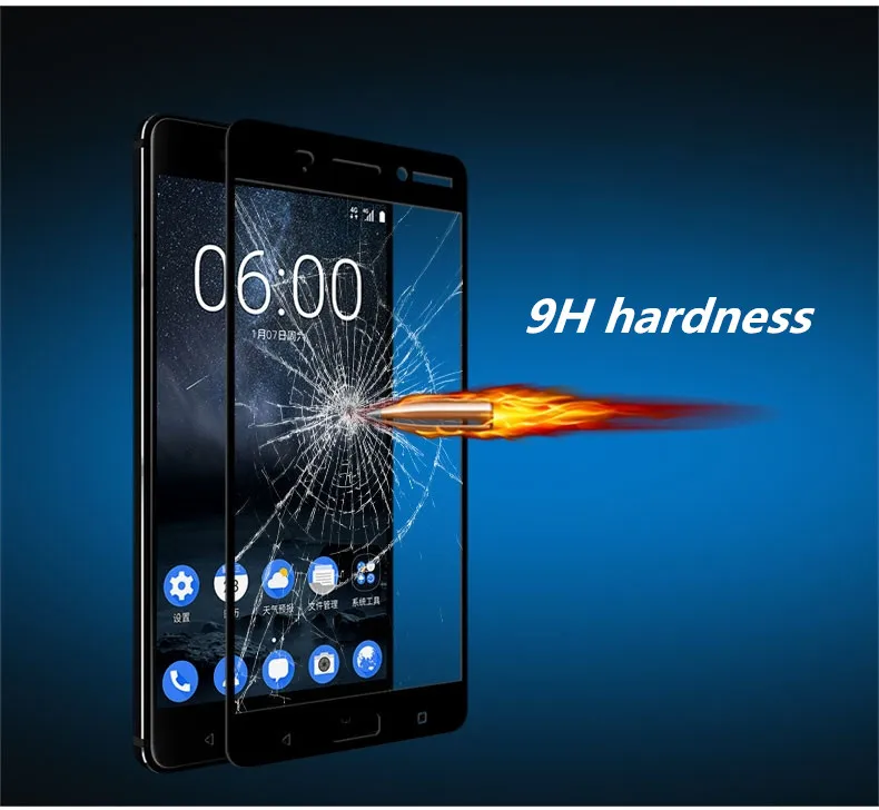 ShuiCaoRen для Nokia 6 закаленное стекло 3D 9H полное покрытие Взрывозащищенная защитная пленка для экрана для Nokia 6