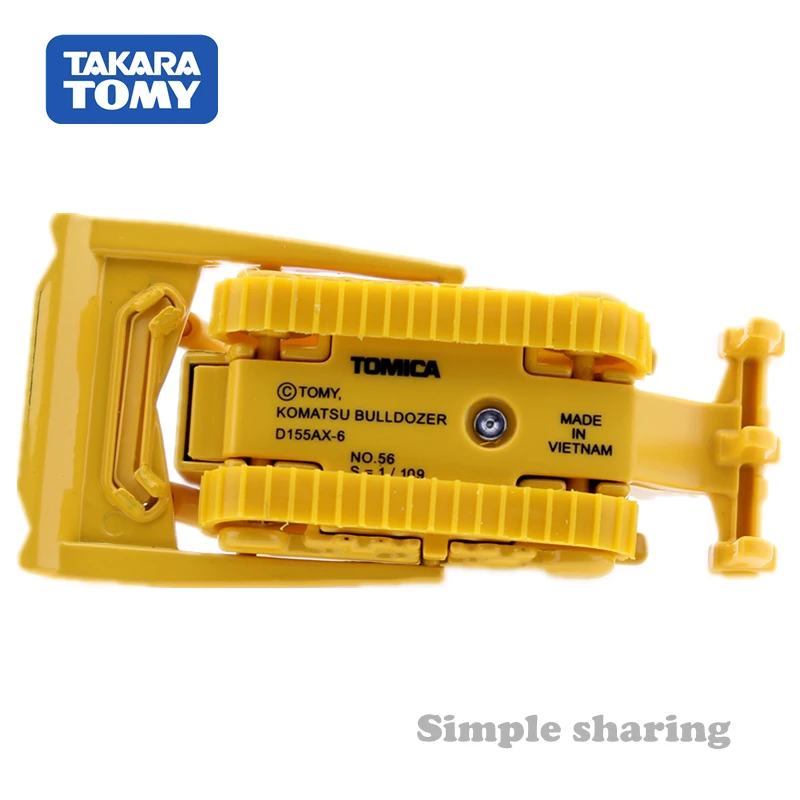 Takara Tomy Tomica № 56 бульдозер Komatsu D155 масштаб 1:109 строительный автомобиль литая