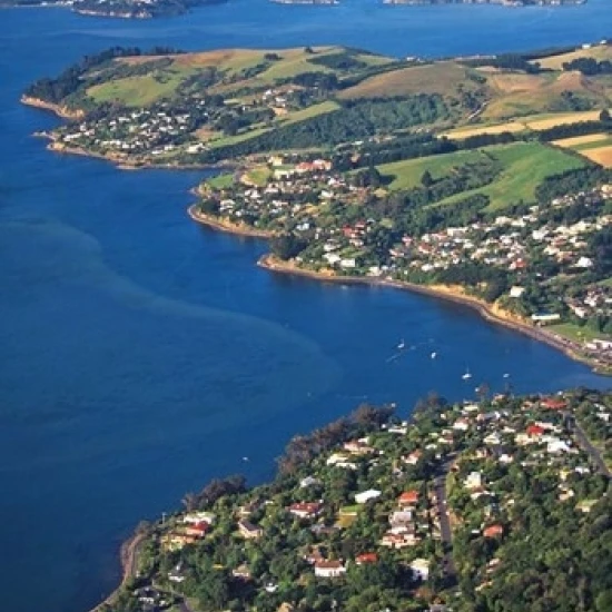 Macandrew Bay  Otago Harbor  Dunedin  New Zealand Poster Print by David Wall (25 x 37)