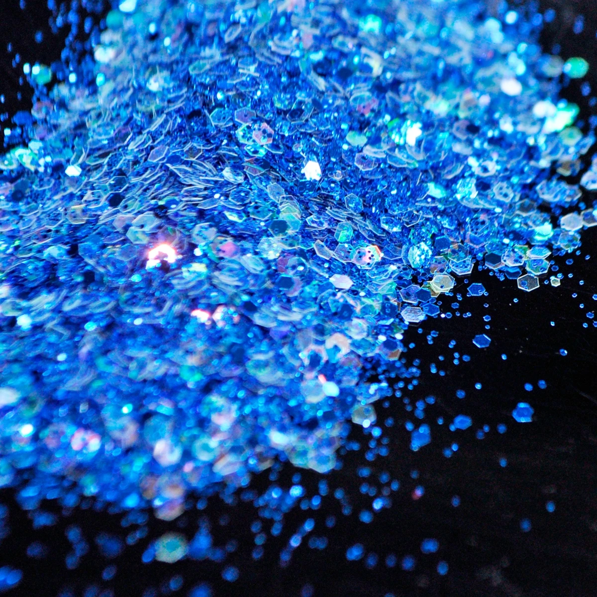 Buy Mixed Size Shiny Royal Blue Glitter Acrylic