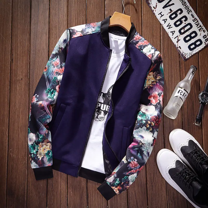 اليابانية الرجال سترة المطبوعة الترفيه سترة النسخة الكورية فضفاض الربيع رجل شابة طويل كم ourwear MC326