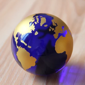 

New Arrival 60mm 10pcs Feng Shui Asian Quartz Dark Blue Crystal Earth World Balls Sphere For Home Wedding Decoration