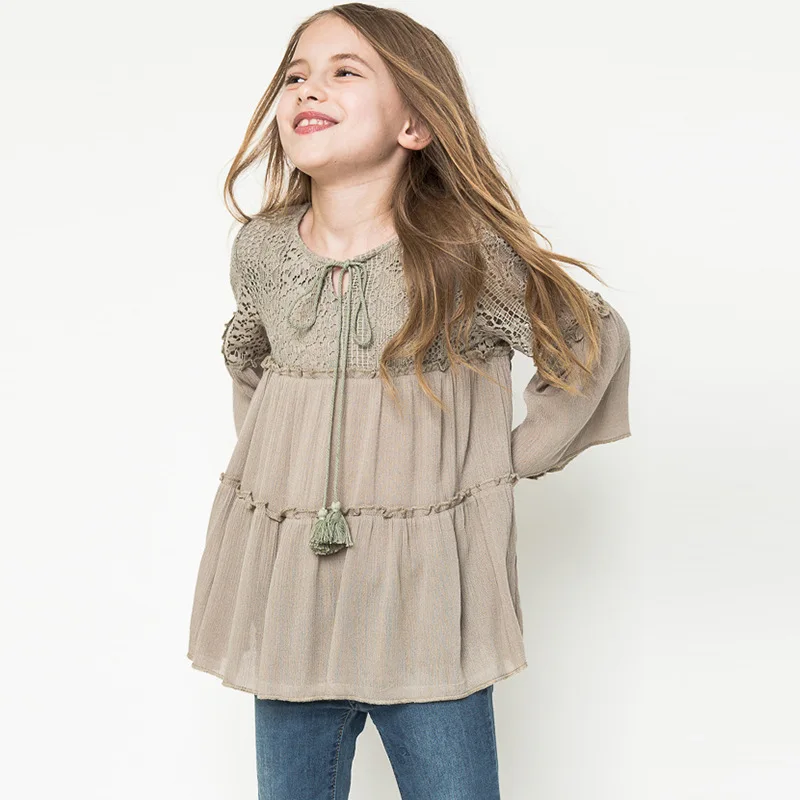 fashion lace tassel blouse autumn tops hollow flare sleeve blouse children fashion lace tassel blouse autumn tops hollow flare sleeve blouse children
