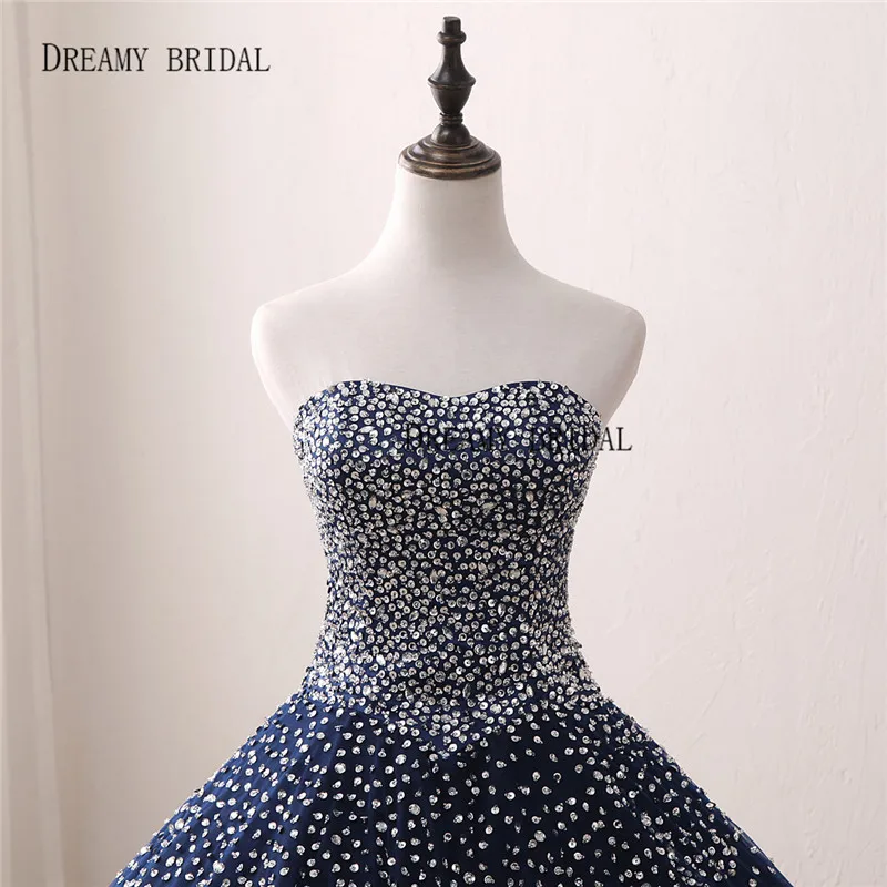 Quinceanera Dresses Ball Gown Vestidos de 15 Anos Debutante Gowns Dreamy Bridal Navy Blue Sweetheart For Sweet Girls