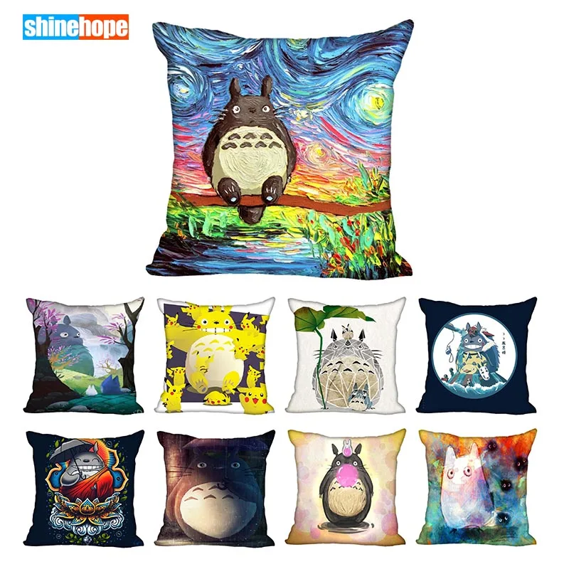 Индивидуальный квадратный Чехол на подушку My Neighbor Totoro индивидуальный чехол