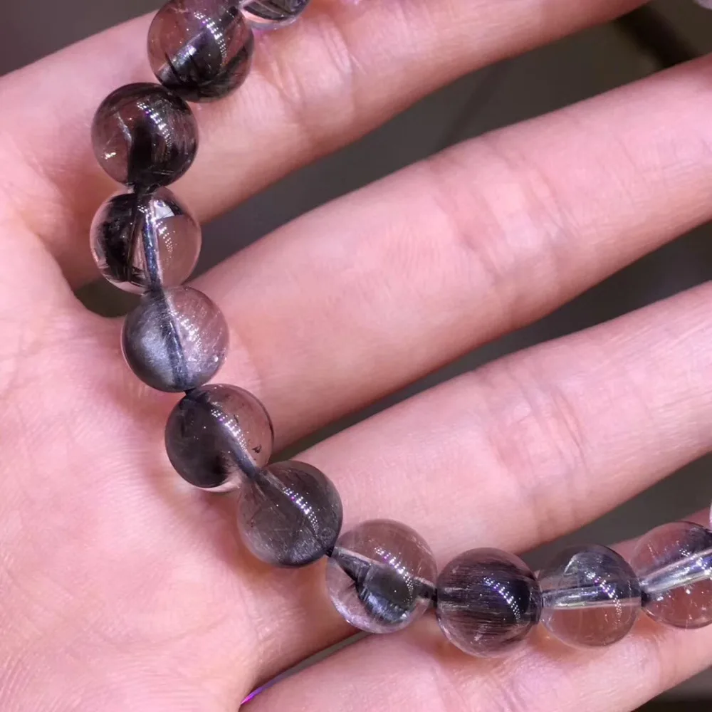 Natural Silver Rutilated Quartz Crystal Bracelet (3)