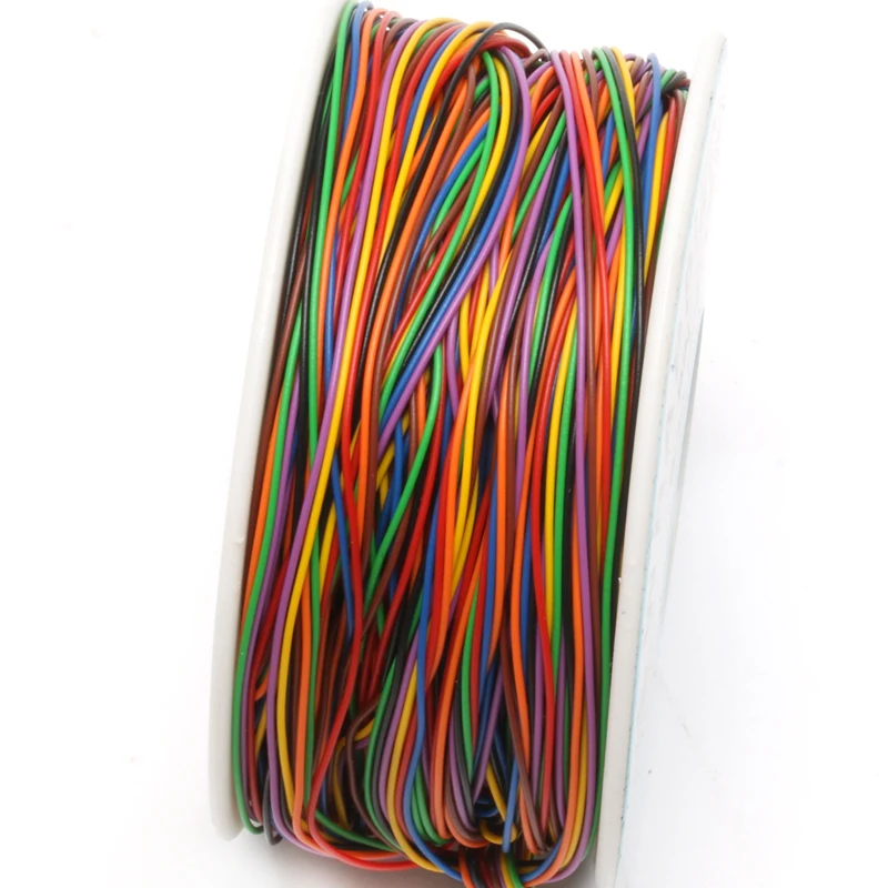 One Roll 8 Colors 30AWG Wire Wrapping Tinned Copper Solid PVC insulation H02 | Обустройство дома