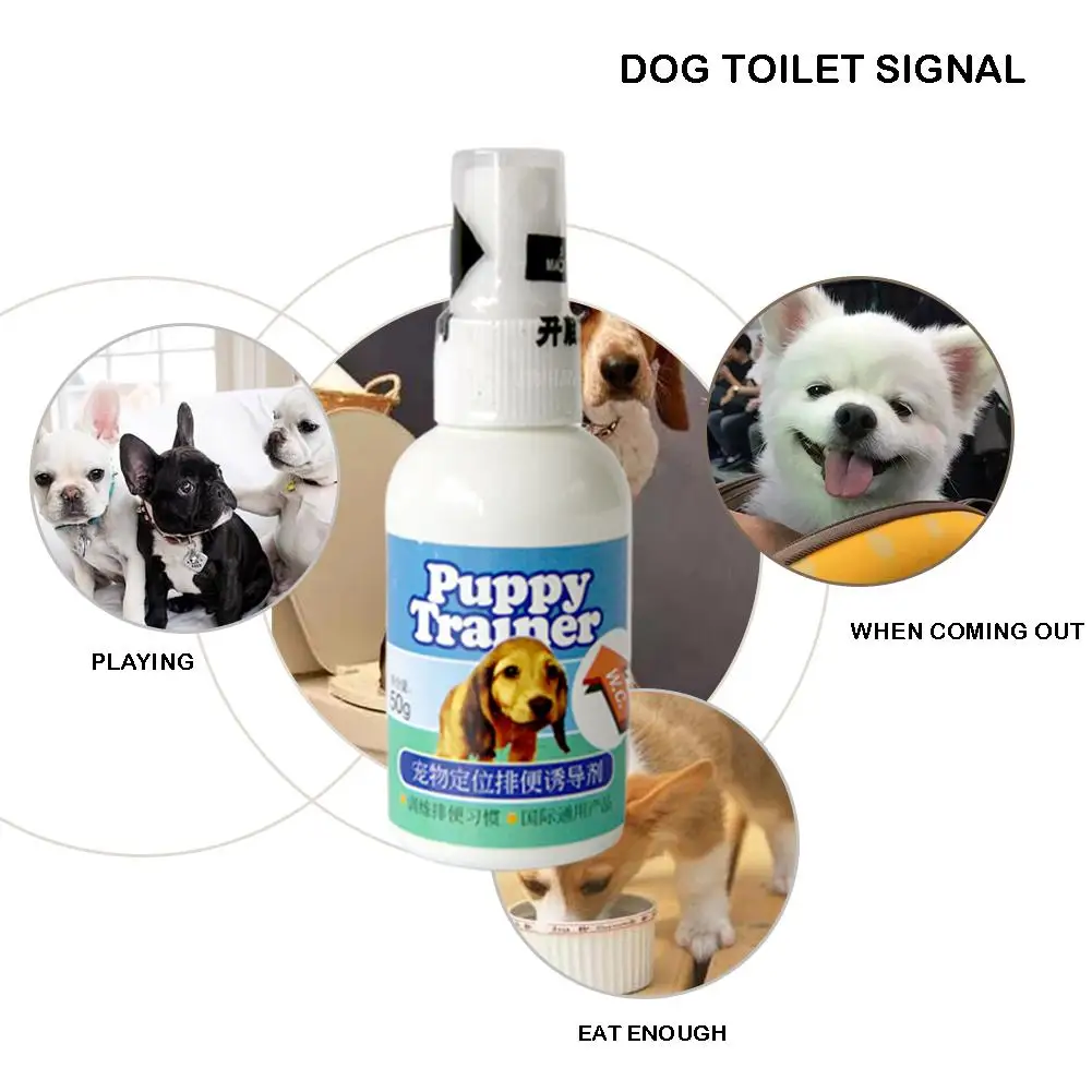 

50ML Dog Potty Here Training Aid Spray Potty Trainer Pet Corrector Guide Pet Pee At Fixed Spot Develop Good Hygiene