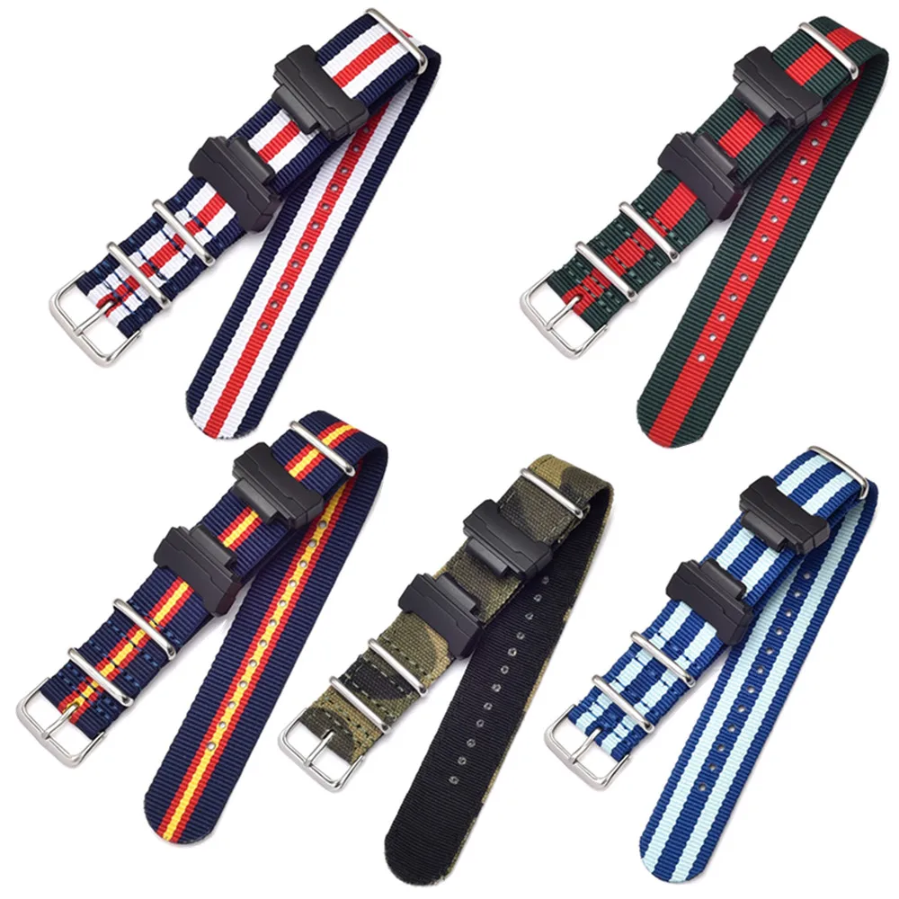 

Adapters16mm Conversion RAF NATO Nylon Watch Band Strap Kit For G Shock MIL-Shock 5600 GWM5610 DW6600 GW6900 2310 G100
