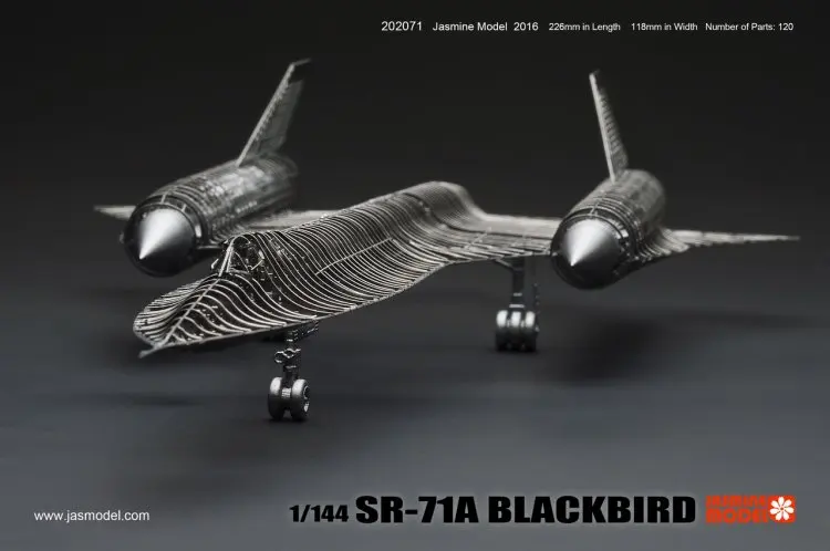 1/144 SR-71A BLACKBIRD 3D металлический самолет Модель для сборки головоломка творческая интеллектуальная игрушка Классическая коллекция