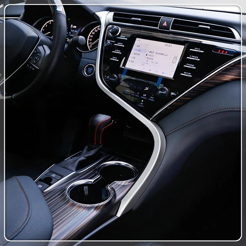 Левый руль для Toyota Camry 2018 2019 матовая Автомобильная средняя консоль декоративные