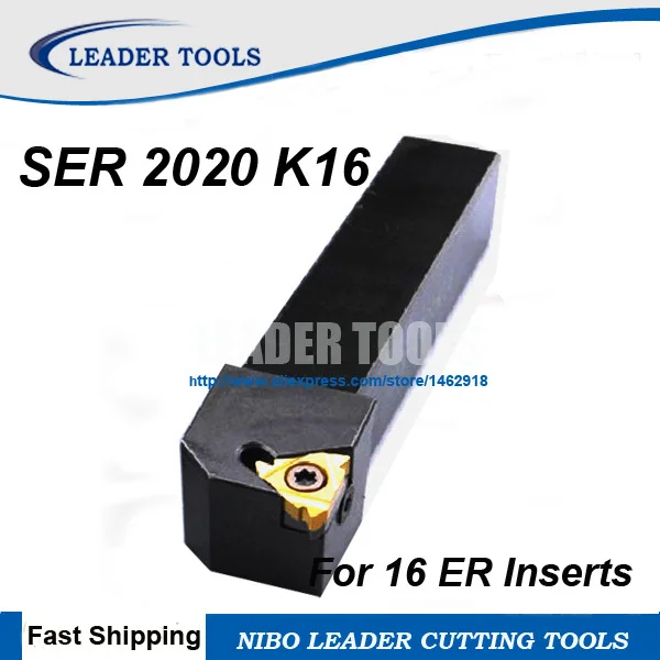 

SER2020K16 SEL2020K16 External Threading Turning Tool, Length Threaded Turning Tool Holder, Cutting Tool for 16ER Inserts