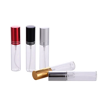 

portable mini travel glass perfume bottle atomizer perfume bottle spray empty bottle multicolor aluminum cover 5ml 10ml