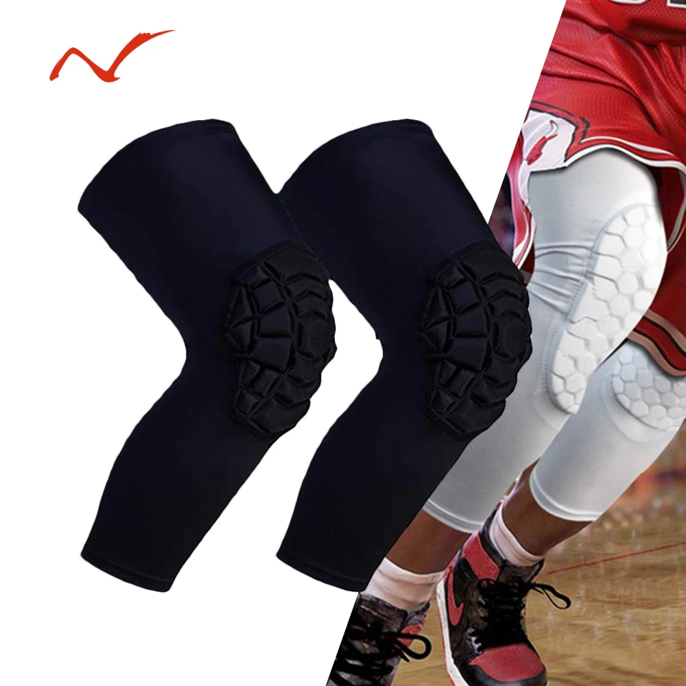 

1PCS 2019 Honeycomb Knee Support Football Basketball Knee Pads Knee Brace Leg Sleeve Calf Compression Knee Support Protection