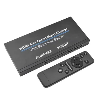 

Upgraded HDMI Splitter 1080p 6.7Gbps 4x1 Quad Multi-viewer Seamless Switcher IR Control Operated With Remote Screen Splitters