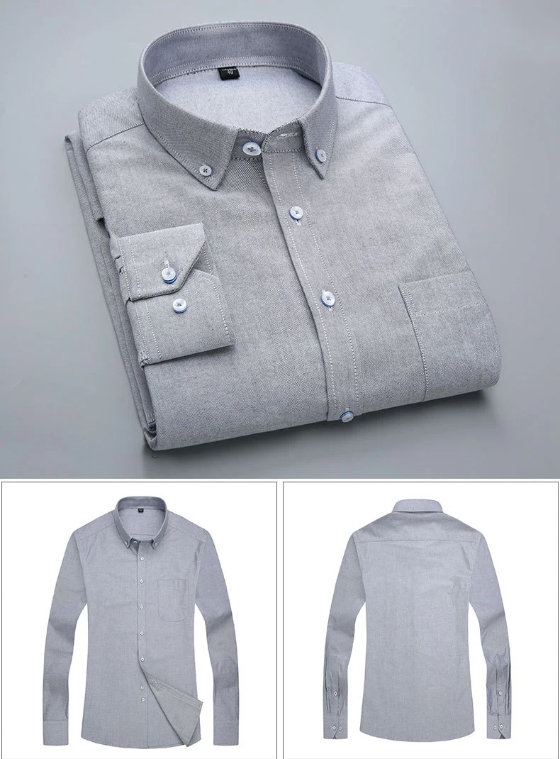 Seenimoe 100% Полосатая хлопковая Футболка мужские, весенне-осенние S-4XL Для мужчин длинный рукав Smart Повседневное рубашки Slim Fit рубашки