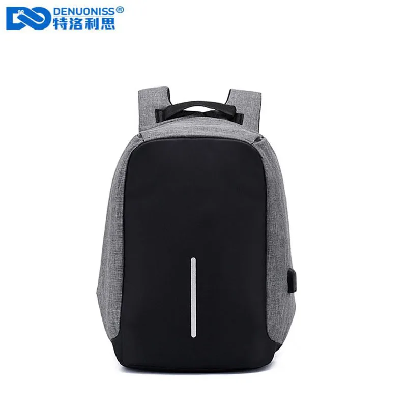 

DENUONISS Mens Backpack Multi-function Anti-theft USB Small backpack Safety Reflective Strip Laptop Backpack