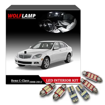 

Wolflamp 22Pcs No Error LED Interior Car Lights For 2008-2012 Mercedes Benz C-Class W204 Map Light Dome Lamp Door Footwell Bulb