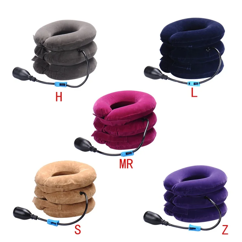 Inflatable Neck Cervical Traction Collar Device Spine Alignment Pillow