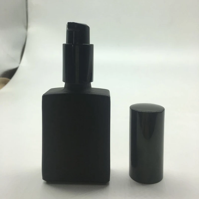 500pcs 30ml black rectangle bottle and 1000pcs lotion pump cap 1oz