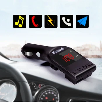 

MAHAQI Bluetooth Car Kit MP3 Player FM Transmitter Handsfree Wireless FM Modulator Support TF Micro SD USB Music Playing Hot Sal