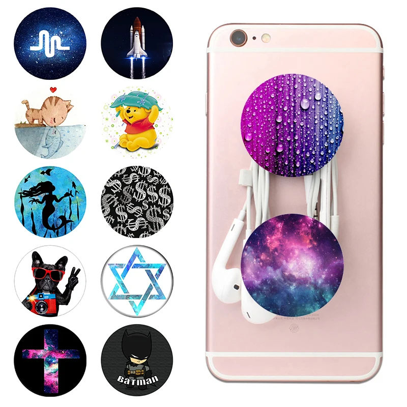 

Popsoket Phone Holder Round Pocket Socket Sir Sac Elastic Popsocet Smartphones and Tablets Expanding Stand and Grip попсокет