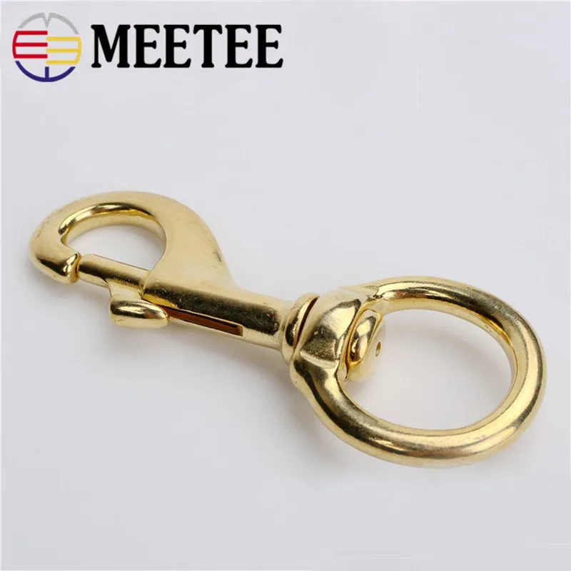 Buy 2PCS Inner diameter 29MM Pure brass hooks luggage hardware handmade leather