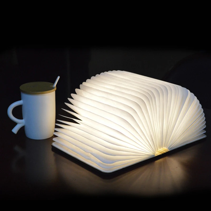 

Innovative LED Book Shape Night Light Foldable Pages Lighting Lamp Portable Book light Usb Rechargeable ( Small / Big Size )