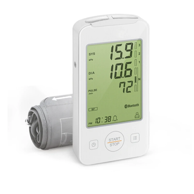 Multifunction Health Care Lcd Arm Blood Pressure Monitor with ECG monitor Machine for EKG tracing APP record Automatic detection