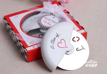 

Free Shipping+Wholesale Wedding Favors And Gifts "A Slice of Love" Stainless Steel Pizza Cutter,100pcs/lot