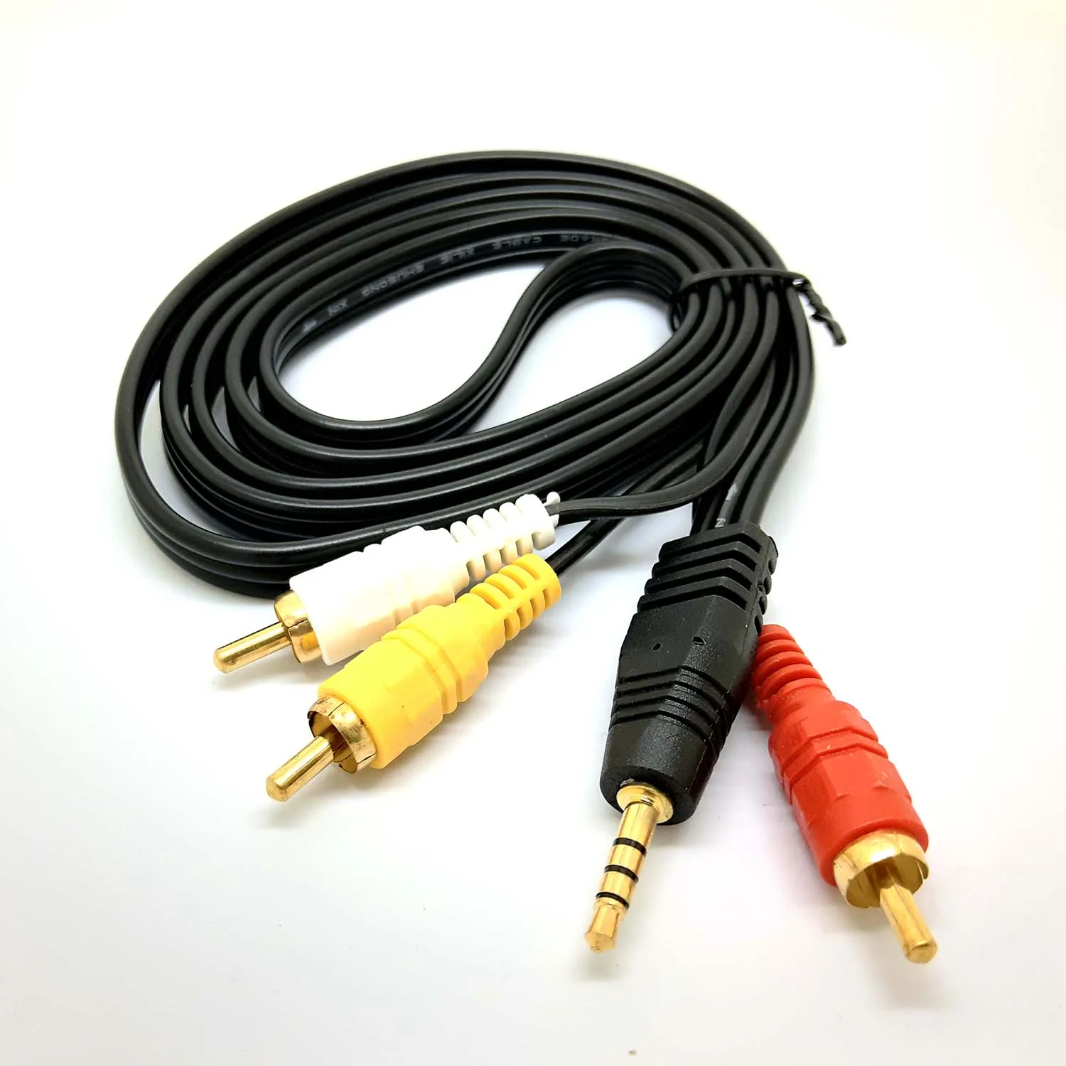 10 قطعة 3.5 مللي متر إلى 3 RCA AV A/V TV مرئيات CordFor RCA كوبي MP3 MP4 مشغل الوسائط
