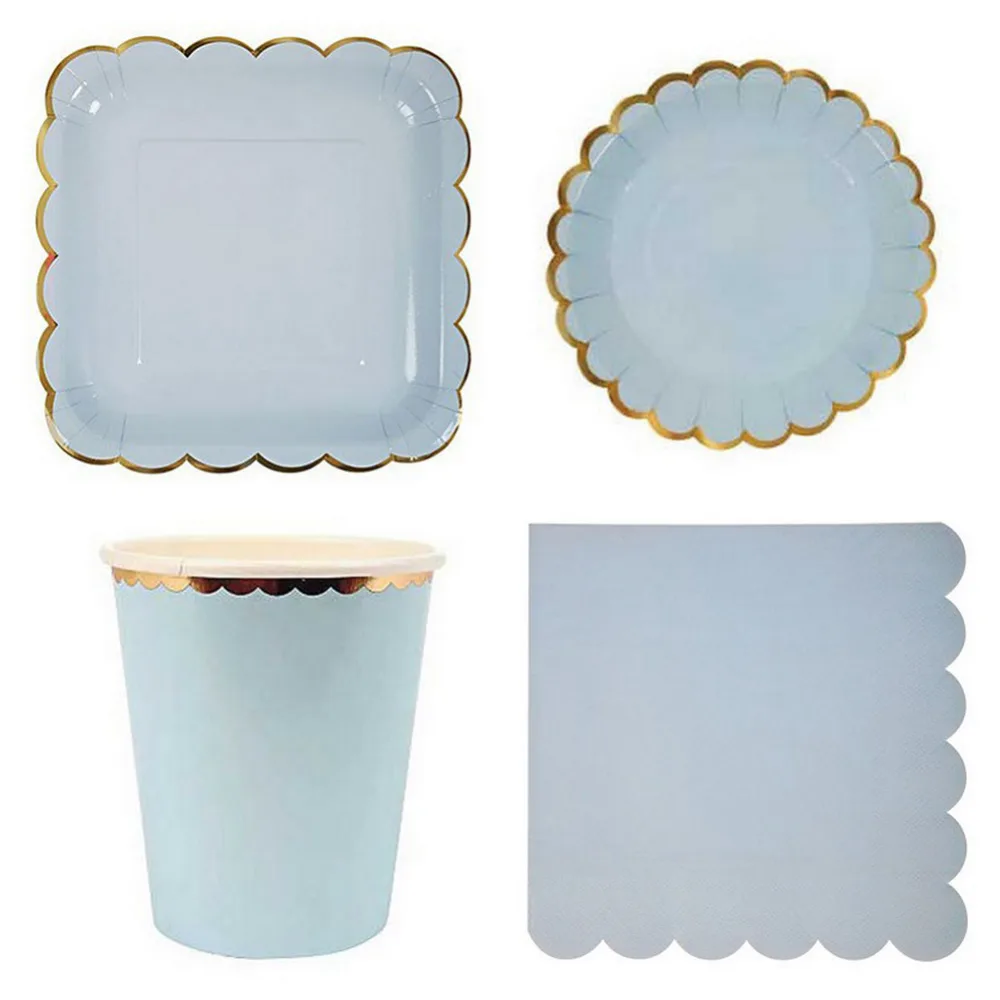 Party Supplies Disposable Party Tableware Sets Dinner 8pcs 7/9 inch