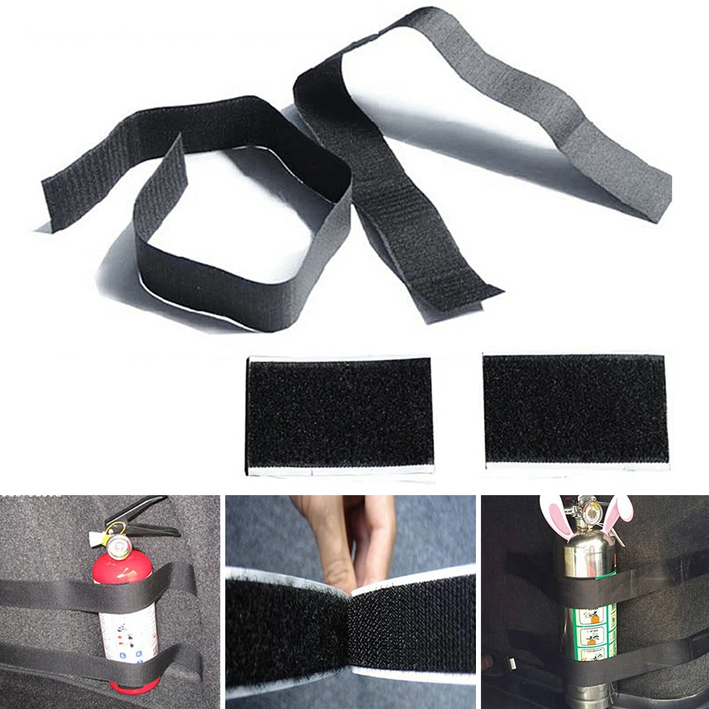 4Pcs Fire extinguisher bandage vehicle trunk fixed belt bracket sticker straps Strong magic tape suitable for all cars