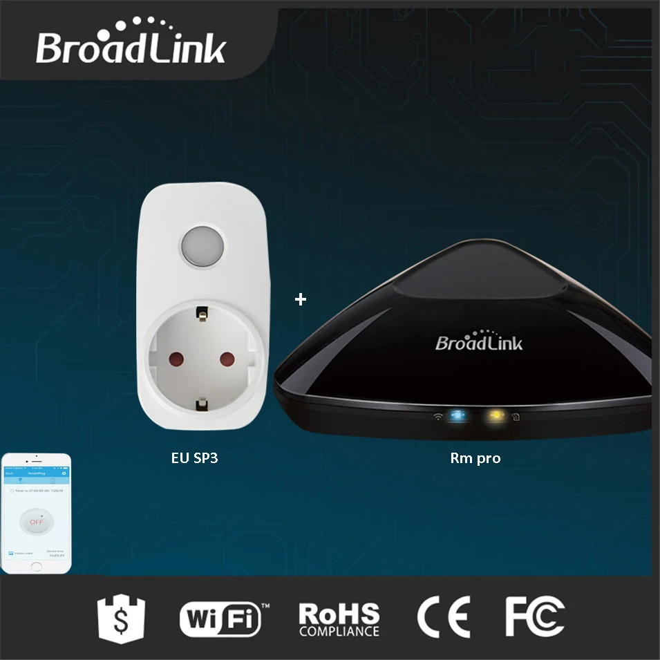 Broadlink EU SP3 контроллер Wifi переключатель 16A умная розетка с таймером Domotica RM PRO