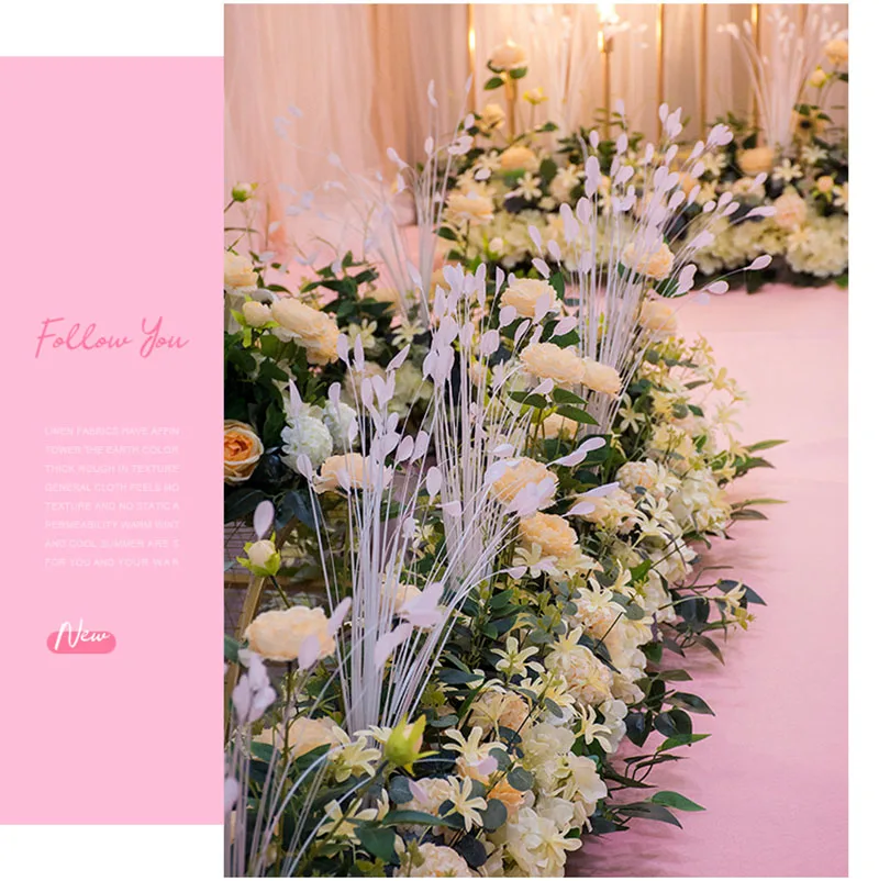 Flone Artificial Silk Hydrangea Rose Flower Row Wedding Road Lead T Station Stage DIY Background Art Home Decoration Accessories (15)