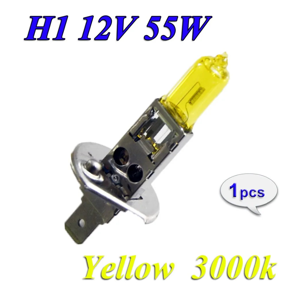 

flytop H1 Halogen Bulb 12V 55W 1 Piece Yellow 3000K 1700Lm Quartz Glass Car HeadLight Auto Light XENON Fog Lamp