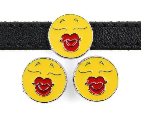 20PCS Style 3 Несколько Choise мм 8 мм выражение эмоция надежда письмо слайд талисманы 20 шт./лот подходит мм для DIY кожаный браслет для браслетов и брелоков - Окраска металла: 20PCS Style 3