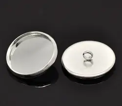 8 сезонов серебряного цвета Кабошон Установка кнопки крышки 18 мм (подходит 16 мм), продается в пакете 30 (B17357)