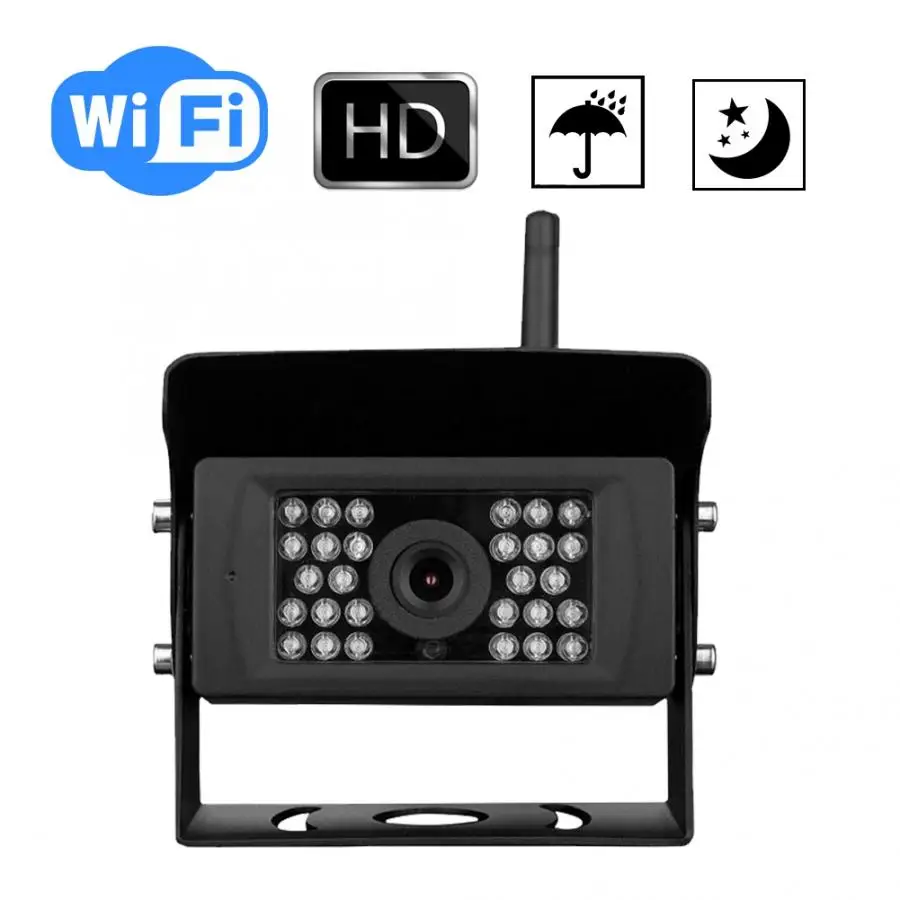 

Wireless WiFi Car Rear View Reverse Camera Night Vision Waterproof IP68 DC12-32V