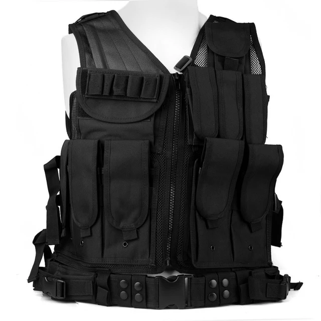 Gilet tactique Molle Airsoft, Camouflage SWAT Police militaire, Combat Paintball chasse, gilet d'assaut – Image 4