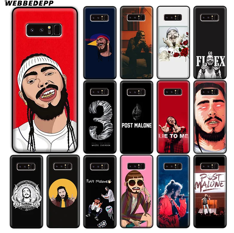 WEBBEDEPP Post Malone PostMalone Мягкий силиконовый чехол для Samsung Galaxy A9 A8 A7 A6 Plus 2018 A5 A3 2017 2016 Note 9 8