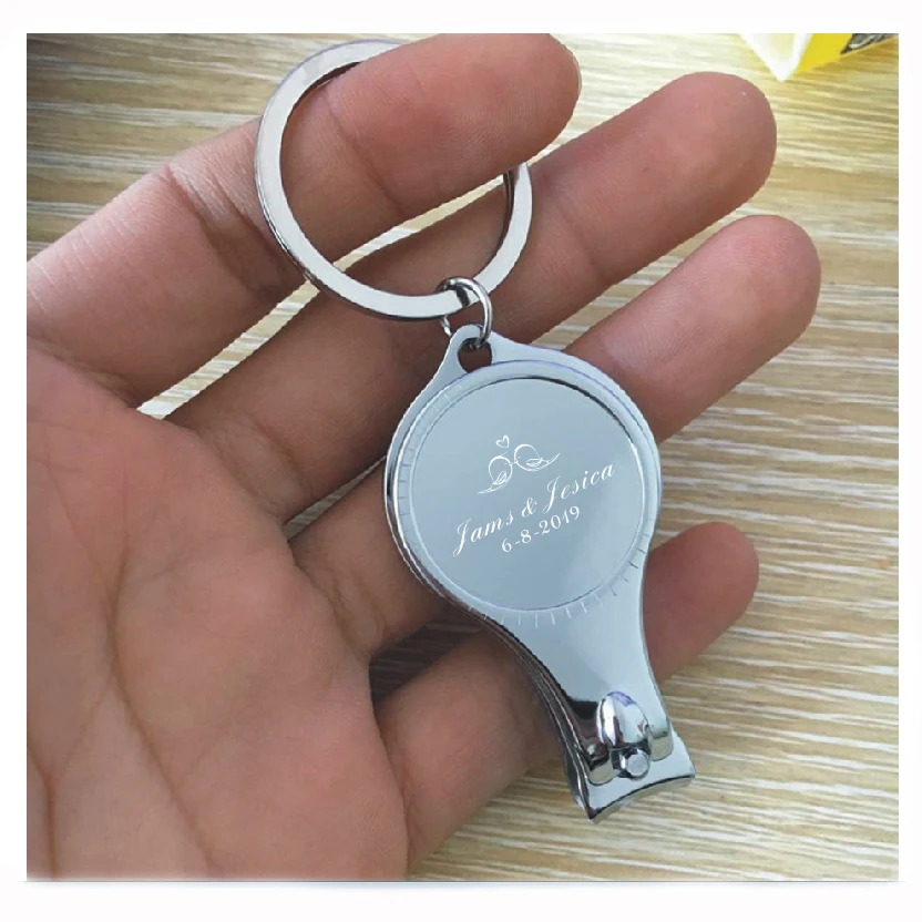 

10pcs Stainless Steel Nail Clipper Cutter +beer opener 2 in 1 custom free with any logo design on the Nail Clipper best gifts
