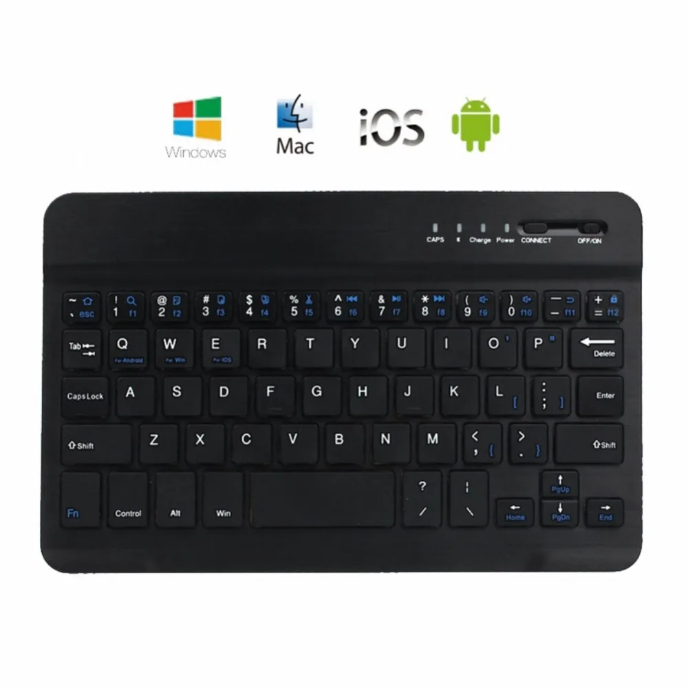 

Ultra Slim Aluminum Bluetooth Keyboard Quality 59 keys Working Time 40 hours For IOS Android Windows PC