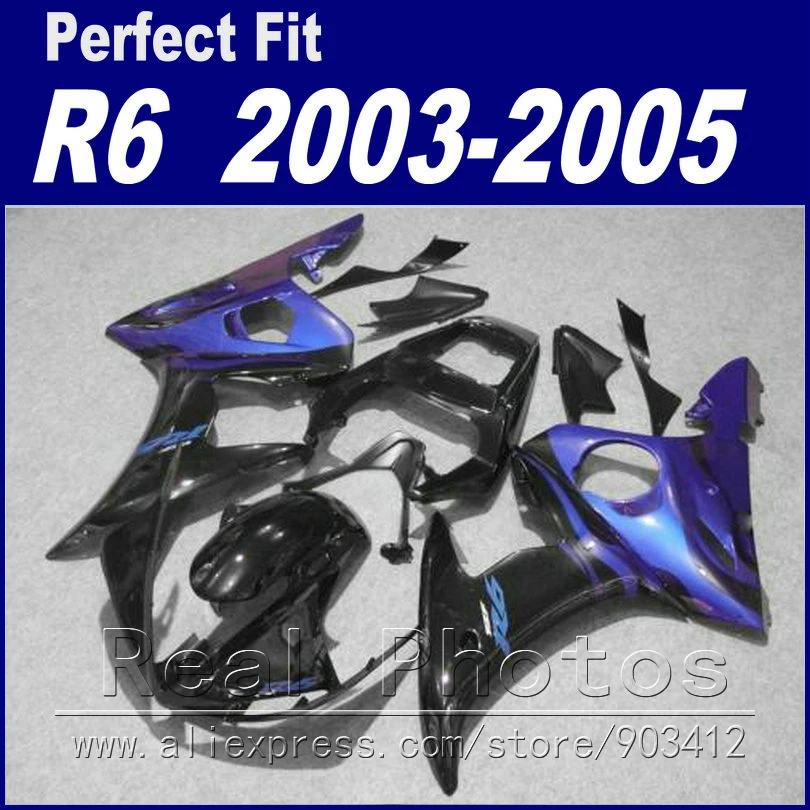 Обтекатель для YAMAHA R6 2003 2004 2005 royalblue black обтекатель 03 04 05 хит продаж | Автомобили и